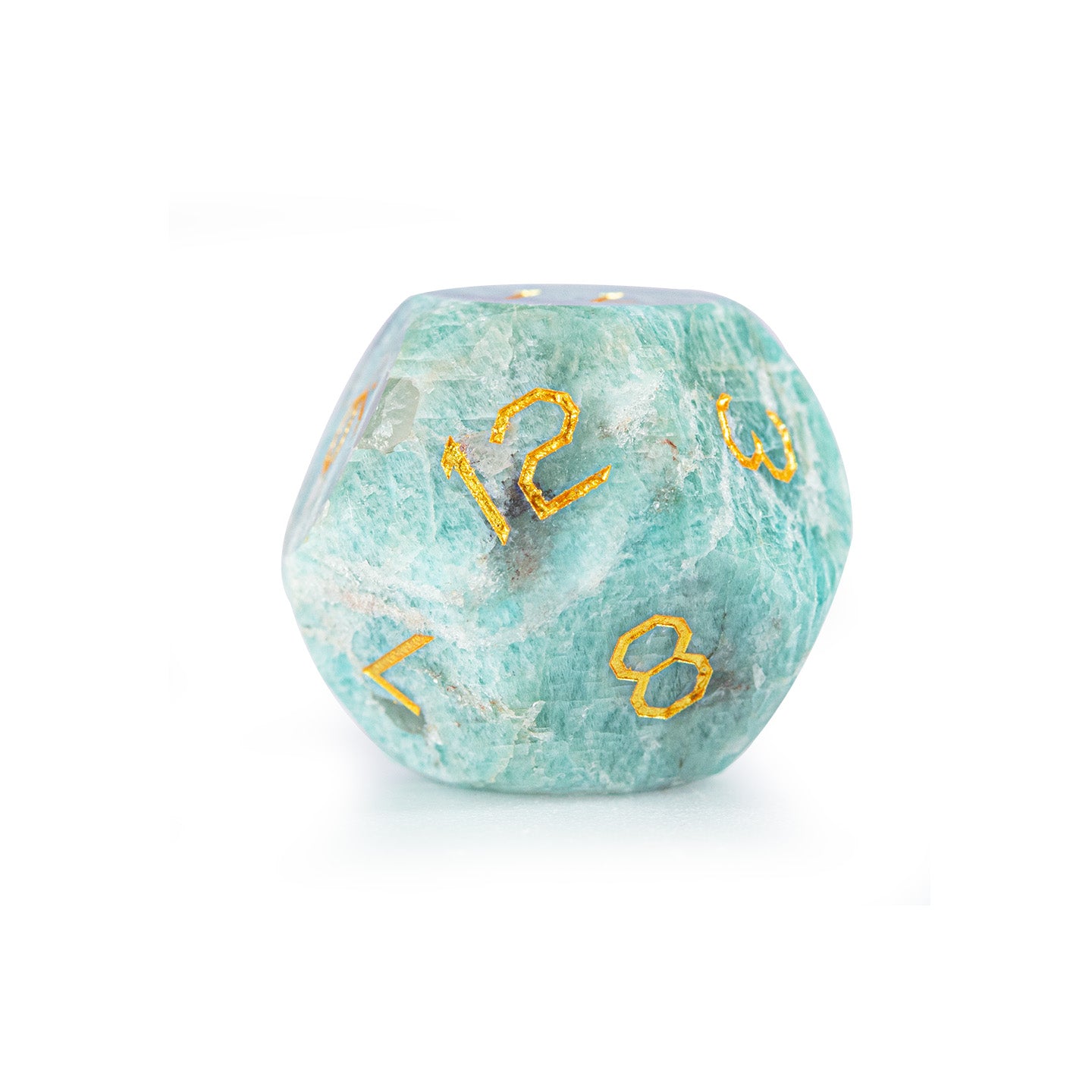 Russian Amazonite Diamond-Cut 7-Piece Dice Set