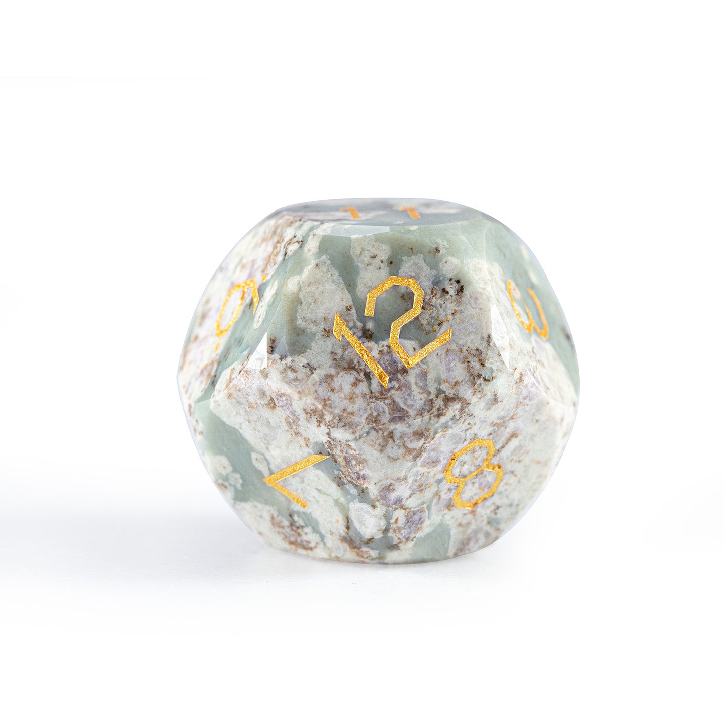 Plum Blossom Jade Diamond-Cut 7-Piece Dice Set