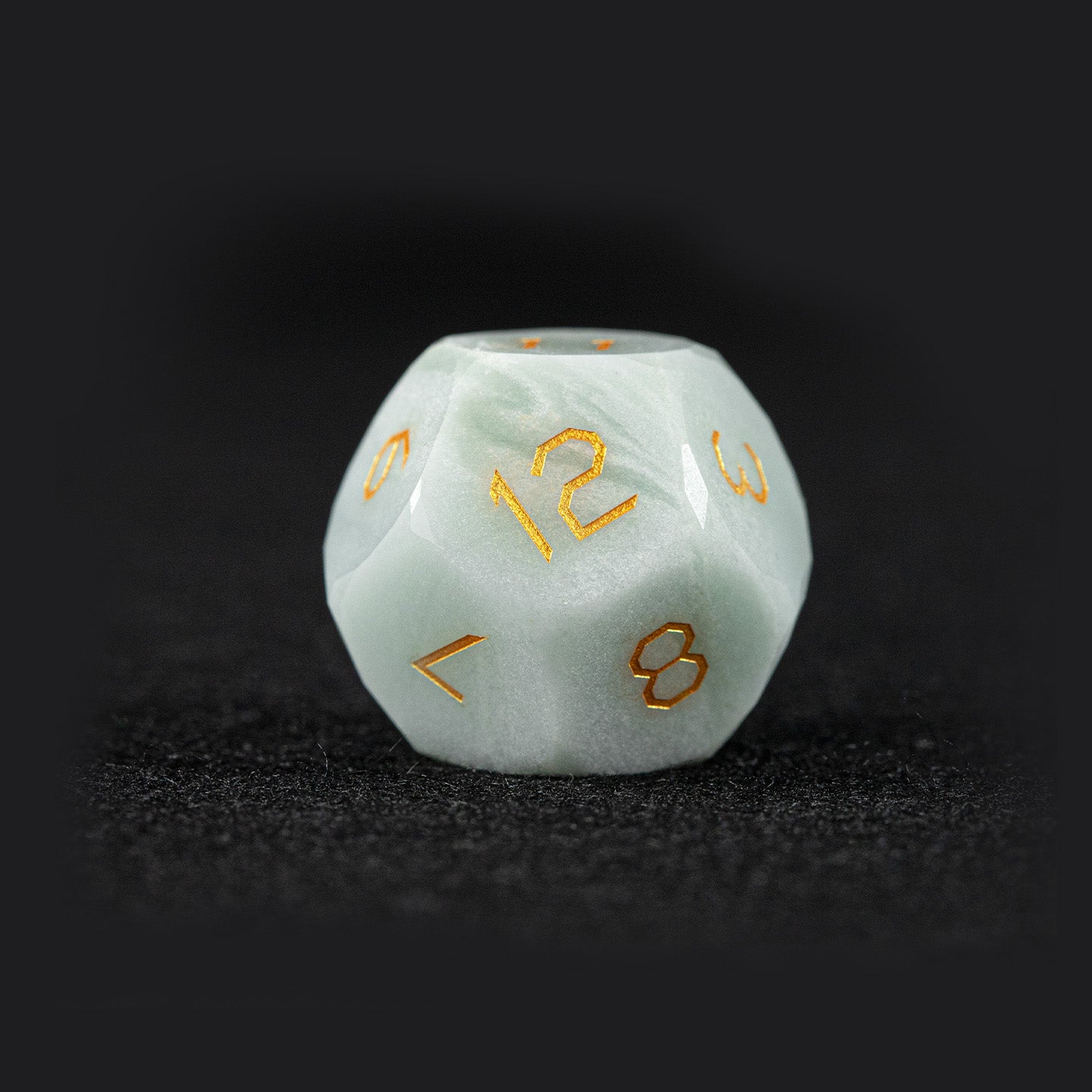 Brazilian Amazonite Diamond-Cut 7-Piece Dice Set