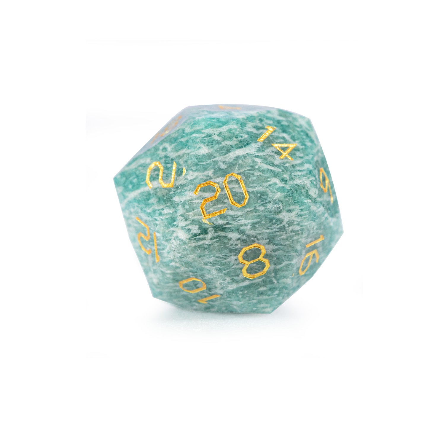 Russian Amazonite Diamond-Cut 7-Piece Dice Set
