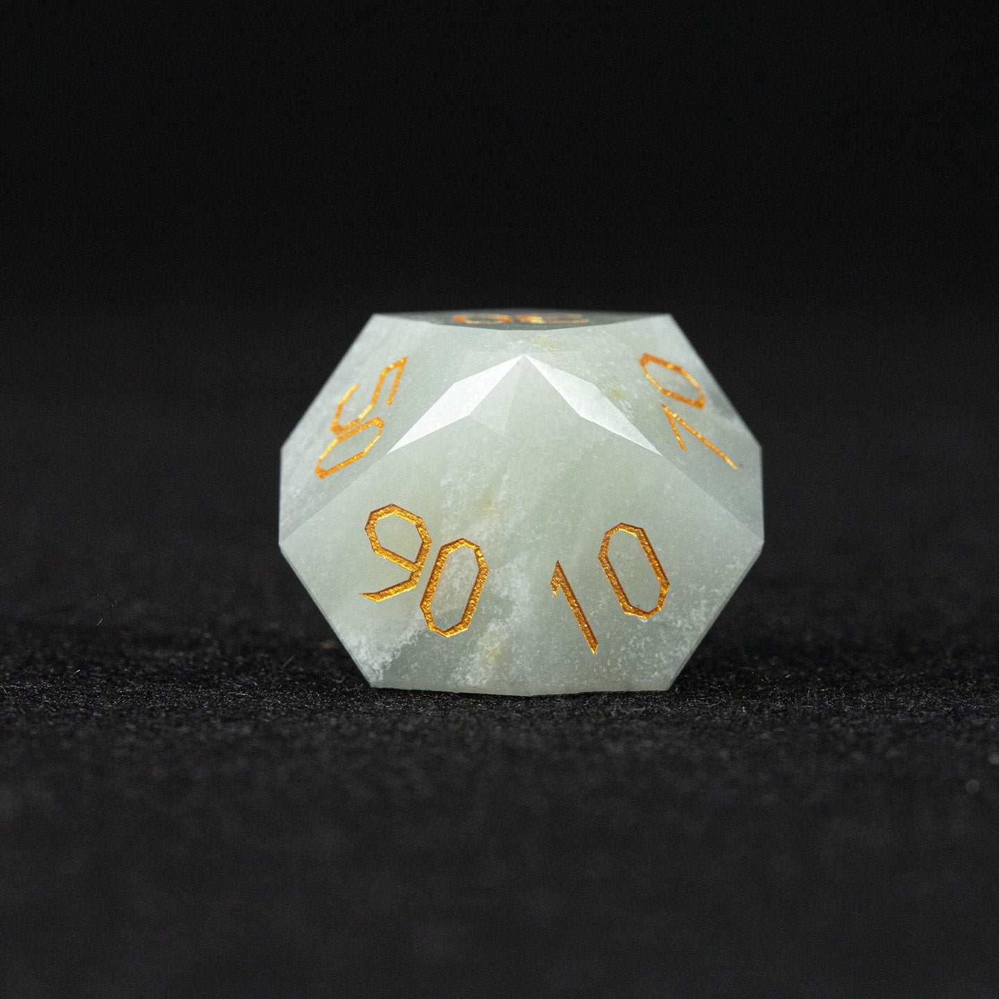Brazilian Amazonite Diamond-Cut 7-Piece Dice Set