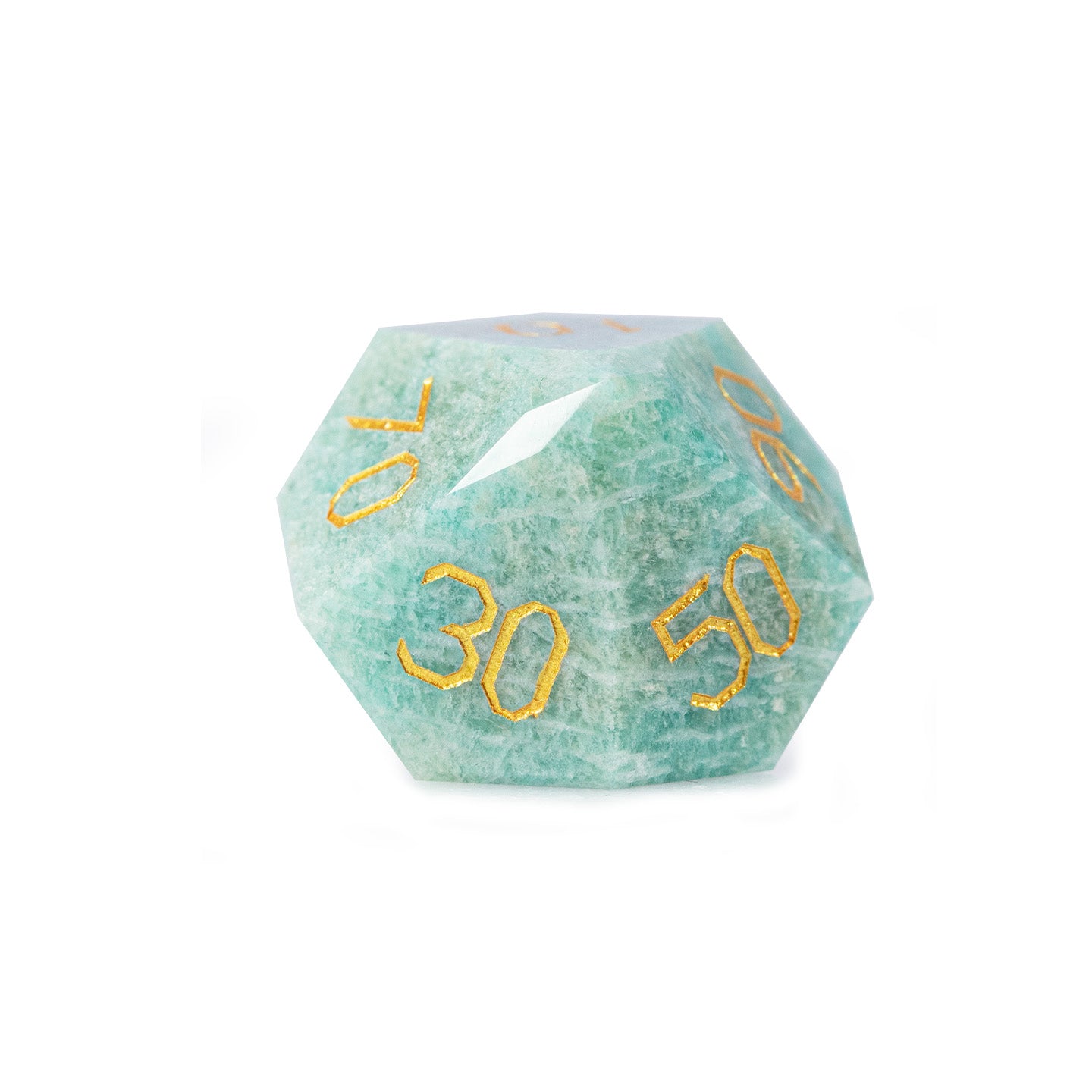 Russian Amazonite Diamond-Cut 7-Piece Dice Set