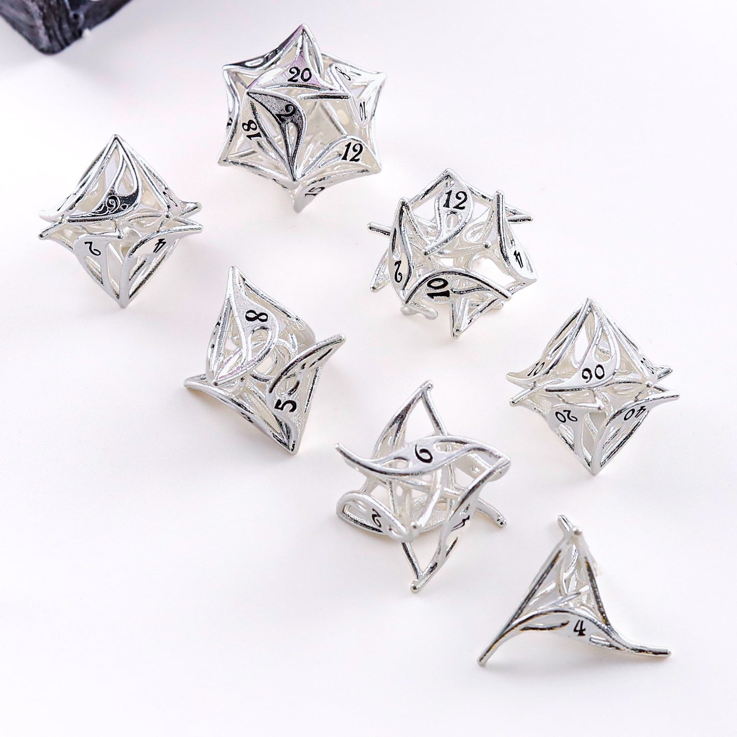 Metal 7-Piece Polyhedral Dice Set