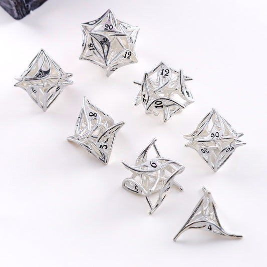 Metal 7-Piece Polyhedral Dice Set