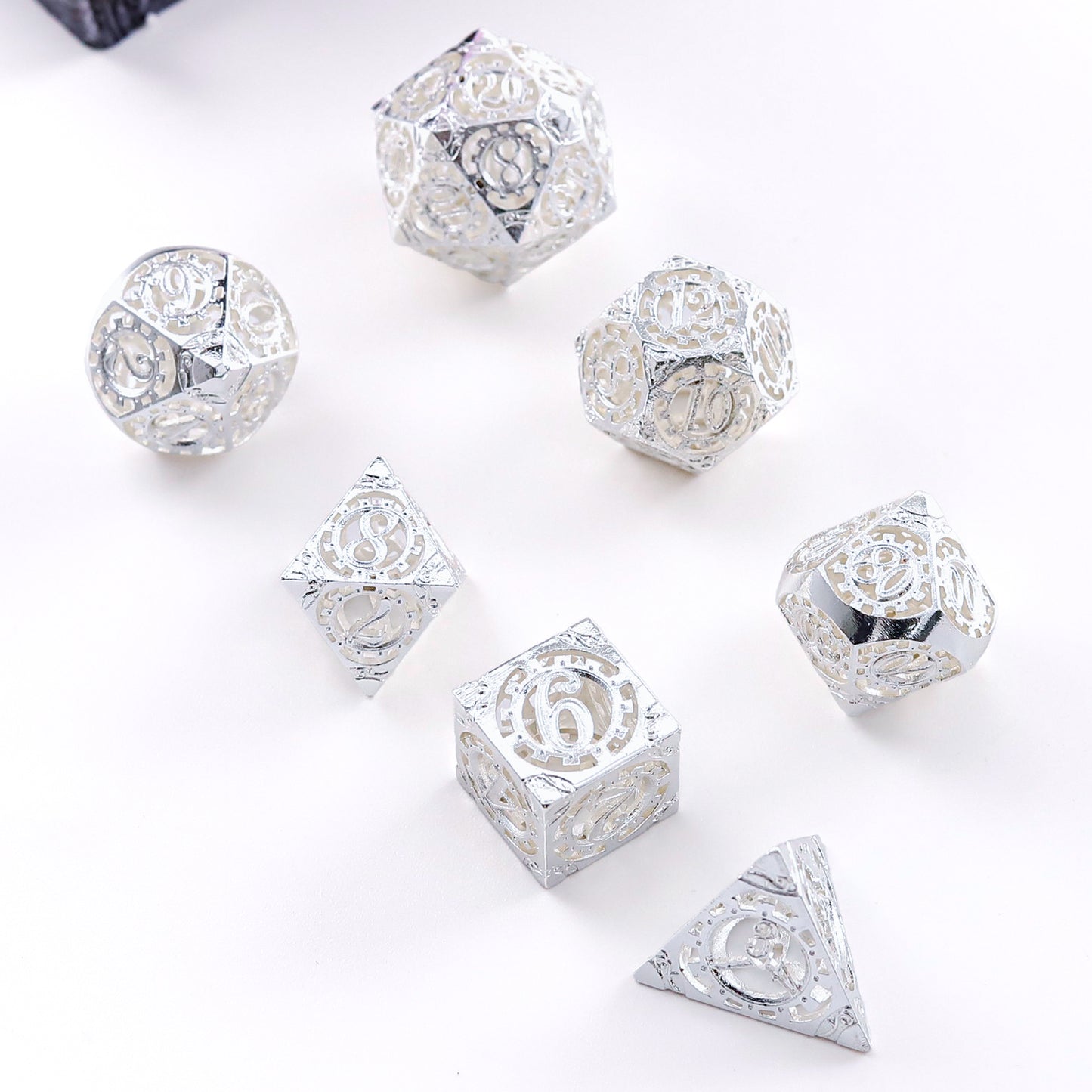 Metal 7-Piece Polyhedral Dice Set