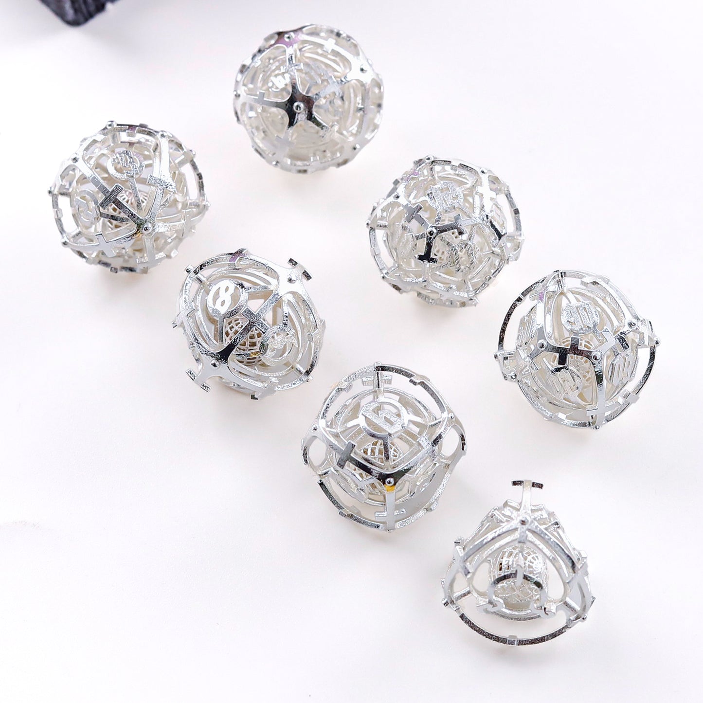 Metal 7-Piece Polyhedral Dice Set