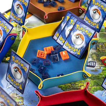 Hexagonal Foldable Dice Tray Desktop Storage Box