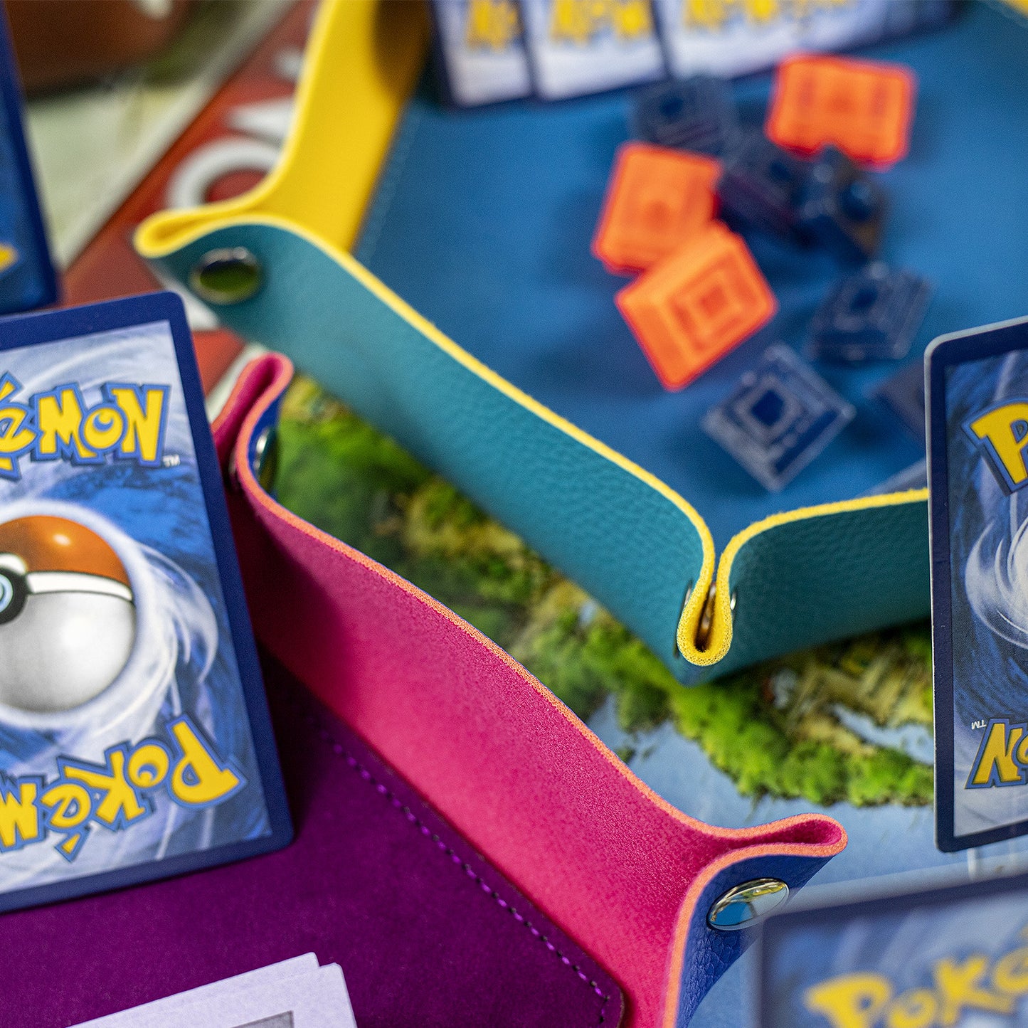 Hexagonal Foldable Dice Tray Desktop Storage Box