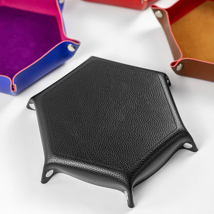 Hexagonal Foldable Dice Tray Desktop Storage Box