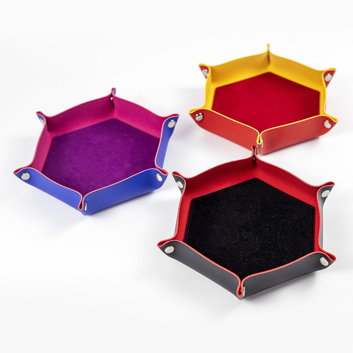 Hexagonal Foldable Dice Tray Desktop Storage Box
