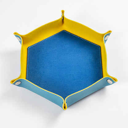 Hexagonal Foldable Dice Tray Desktop Storage Box