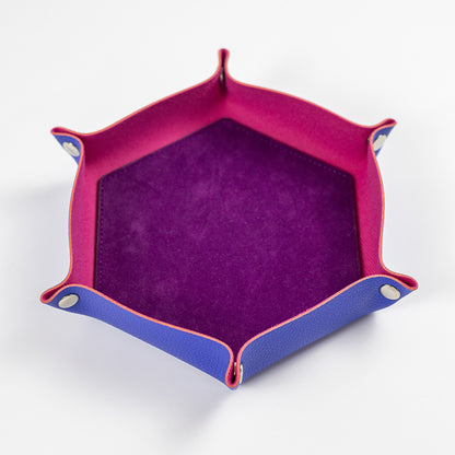 Hexagonal Foldable Dice Tray Desktop Storage Box