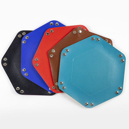 Hexagonal Foldable Dice Tray Desktop Storage Box