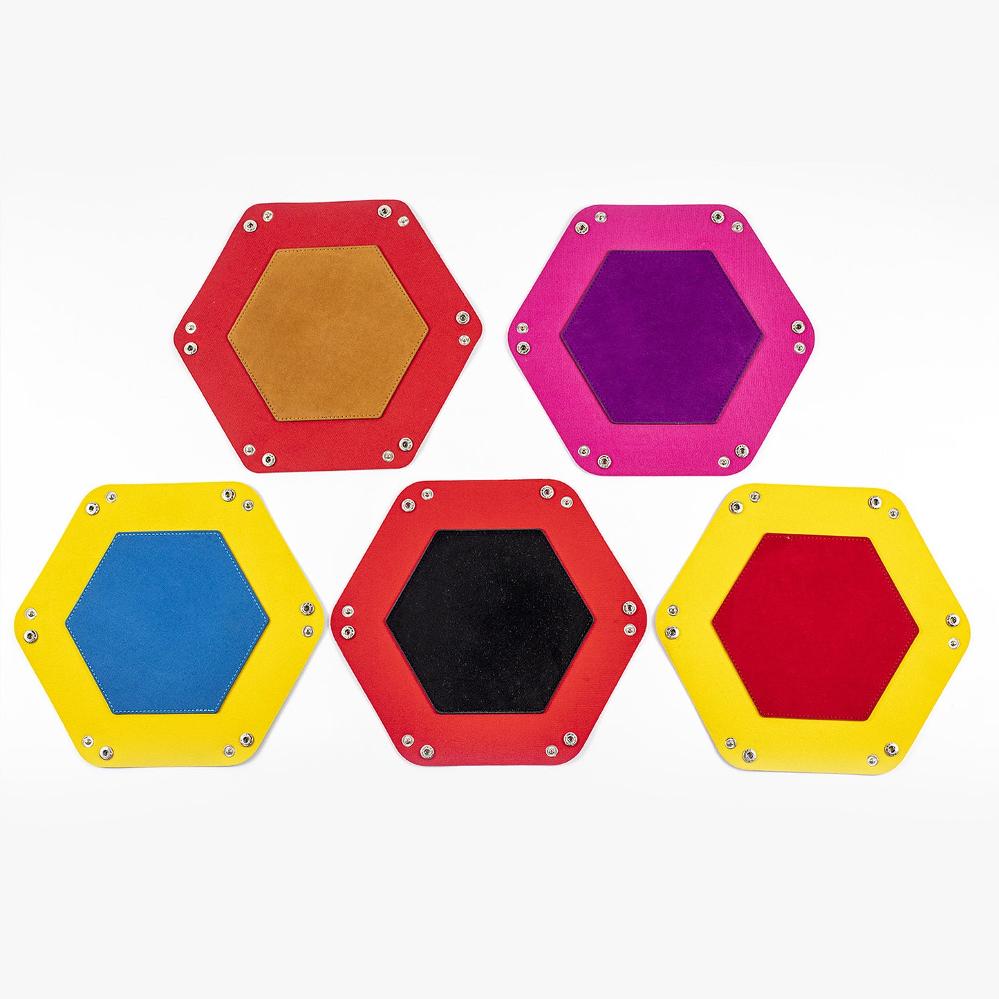Hexagonal Foldable Dice Tray Desktop Storage Box