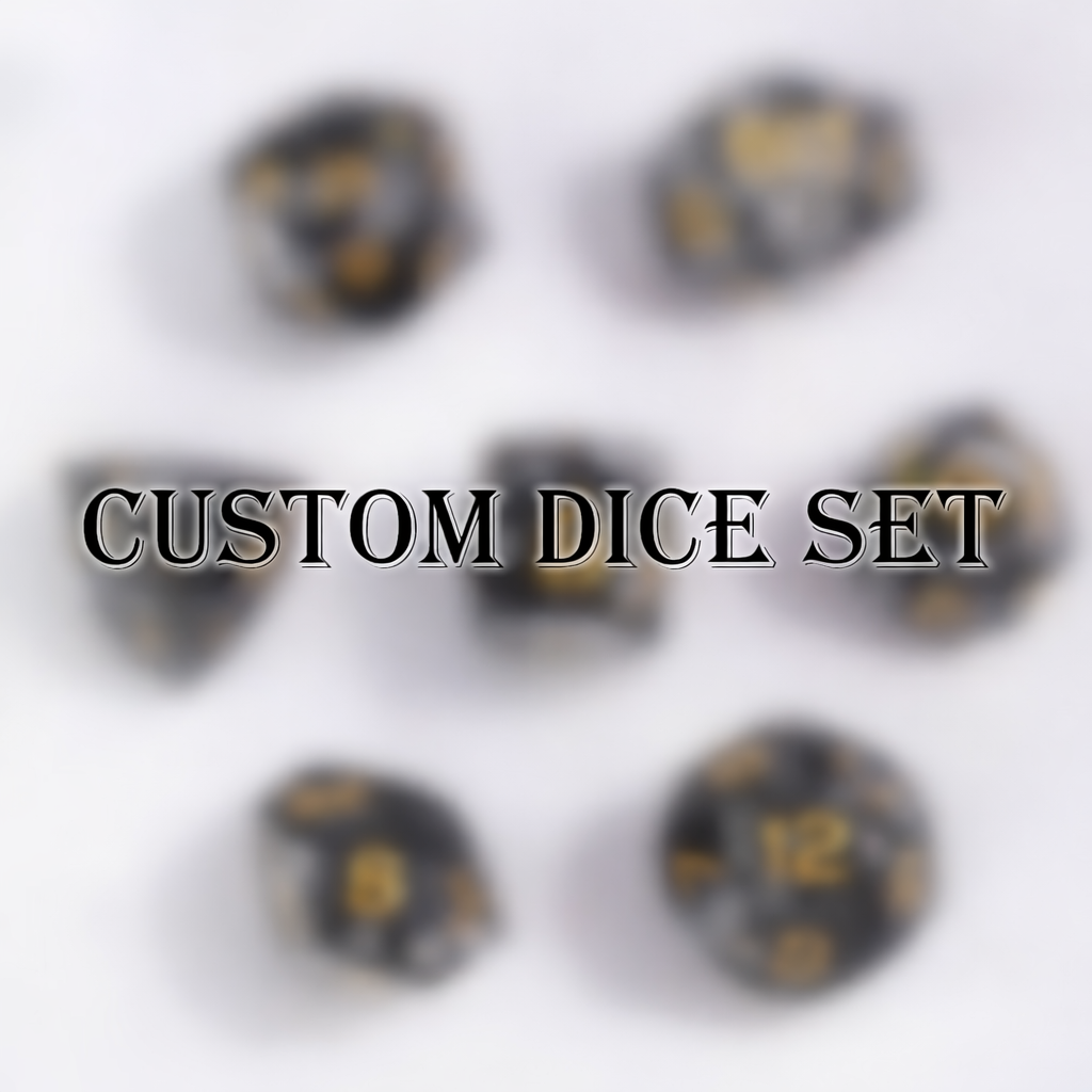 Custom font style for dice, Custom initial on Dice, Dnd Natural Gemstone Dice MTG Game