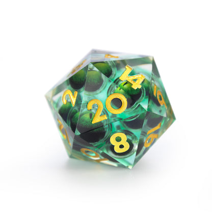 Jade Gaze Single D20 Dice