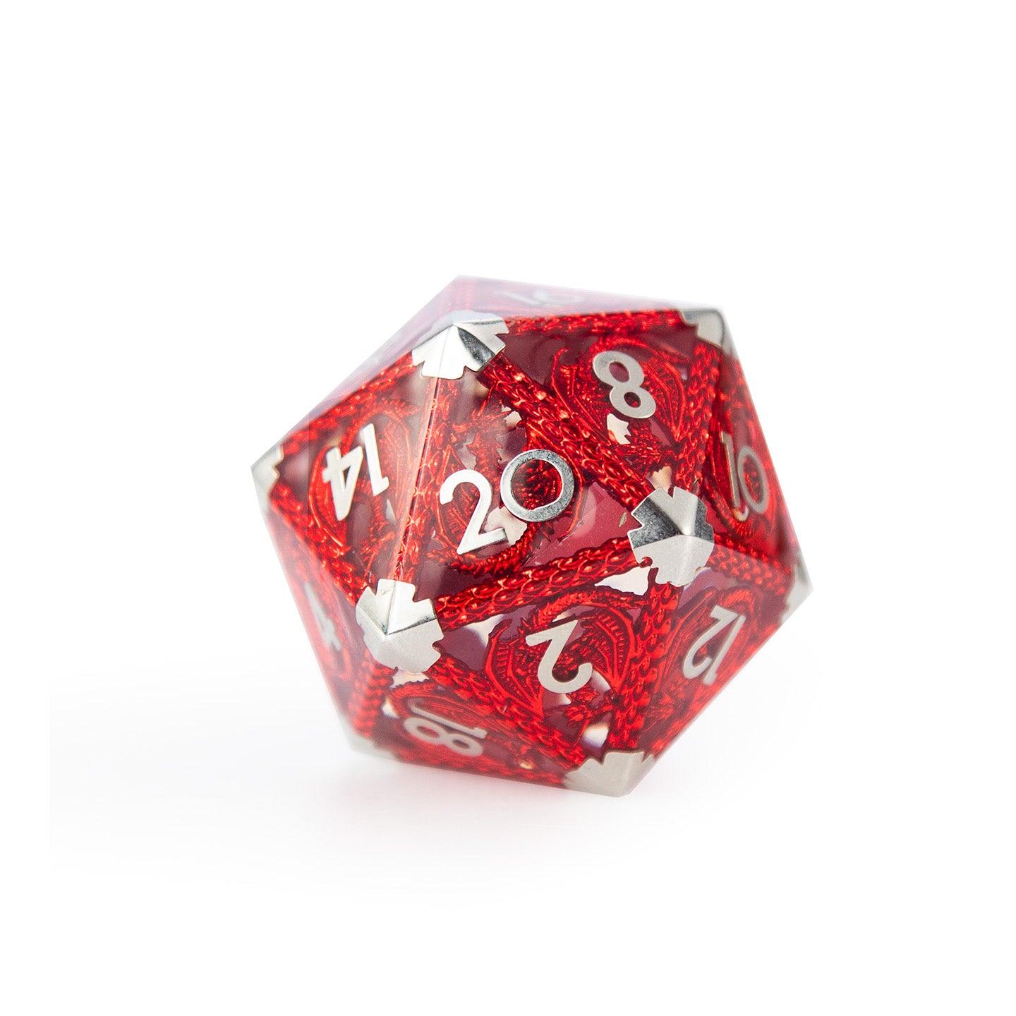 Crimson Dragon’s Flame Single D20 Dice